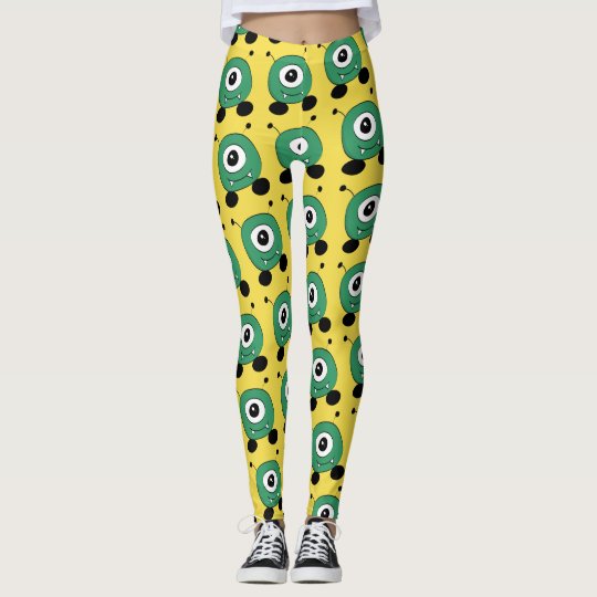 Leggings Extranjero verde divertido lindo