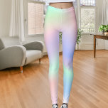 Leggings Fábrica de menta morada rosa holográfica<br><div class="desc">Pasteles holográficos,  rosados,  morados y verdes de menta.</div>