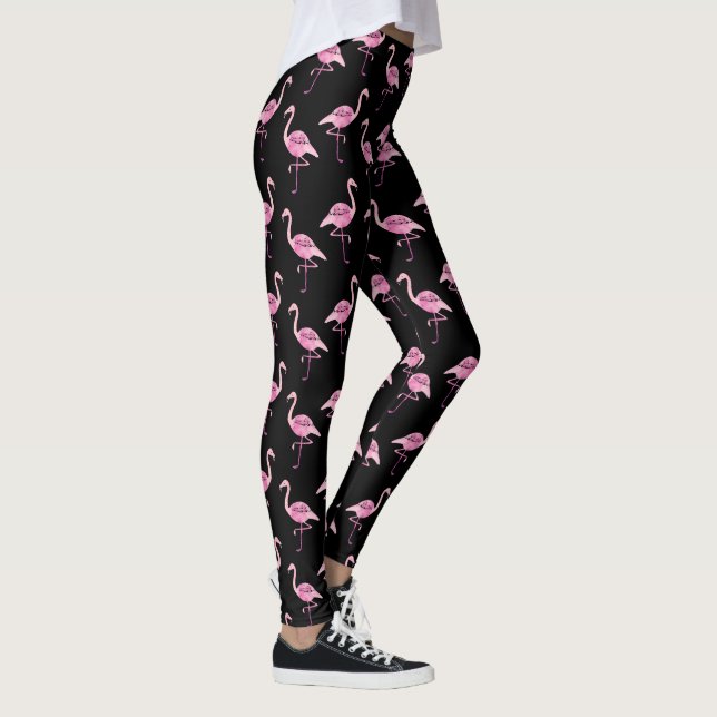 Leggings Fabuloso Patrón de acuarela rosado (Derecha)