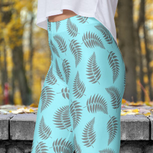 Leggings Fabuloso Patrón de Freno Azul Cadet