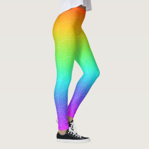Leggings Fade arcoiris con patrón de circulos