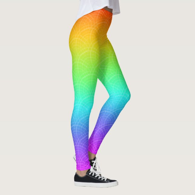 Leggings Fade arcoiris con patrón de circulos (Derecha)