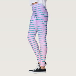 Leggings Faded morado y rosa de rayas azul oscuro