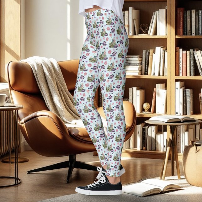 Leggings Fairy Dragon Books Tea Friendship  (Subido por el creador)