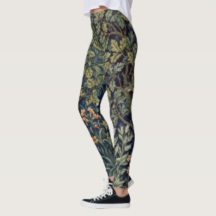 Leggings Faisán pájaro árbol bosque William Morris