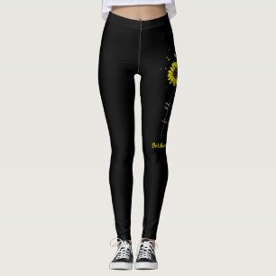Leggings Faith Hope Love Sunflower Children Cancer