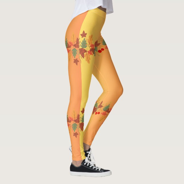 Leggings Fall Pumpkin Spice Halloween Thankcome (Derecha)