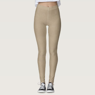 Leggings Falsas polainas de cuero beige