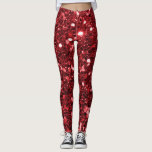 Leggings Falso purpurina rojo<br><div class="desc">Falso purpurina rojo grande atractivo.
OBSERVE POR FAVOR:  Éstos son gráficos impresos plano - ningunas piezas aumentadas.</div>