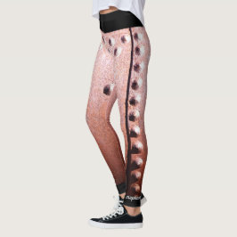 Leggings Falso Rusty Rusty Metalizado de nombre en el ángel