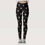Leggings falsos lunares color de rosa elegantes del negro<br><div class="desc">Diseño elegante y moderno de los lunares.</div>