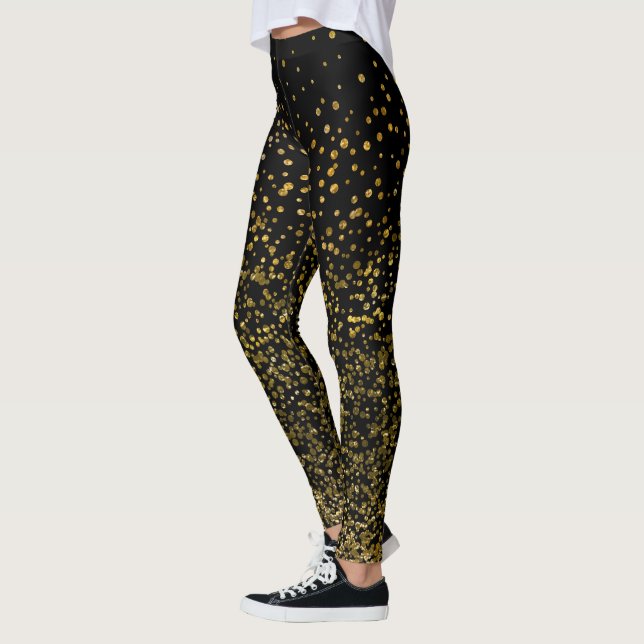 Leggings Falsos puntos elegantes del confeti del Relieve (Izquierda)