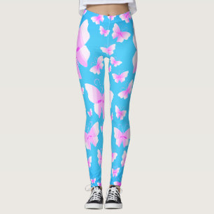 Leggings Familia de Mariposas de Tonos Rosados