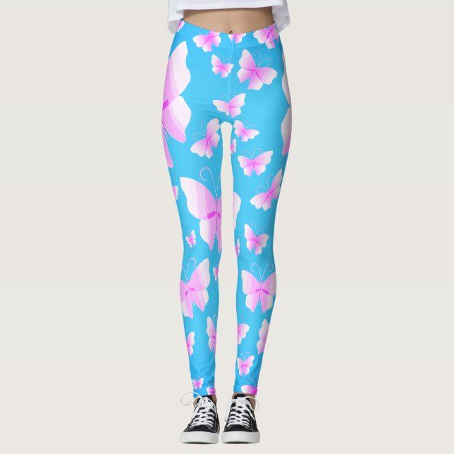 Leggings Familia mariposa de tonos rosados (Anverso)