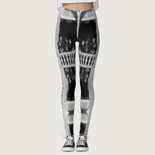 Leggings Familia principesca de Mónaco vintage en balcón de