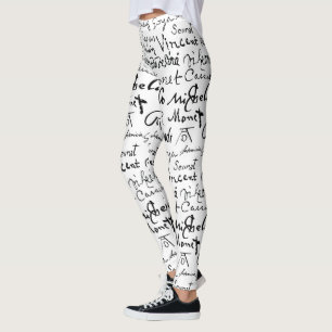 Leggings Famosas firmas de artistas patrón funda de edredón