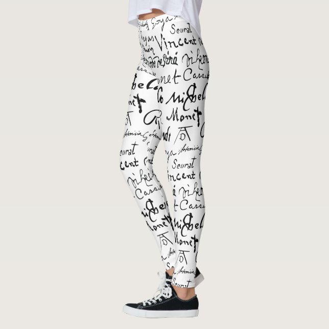 Leggings Famosas firmas de artistas patrón funda de edredón (Izquierda)