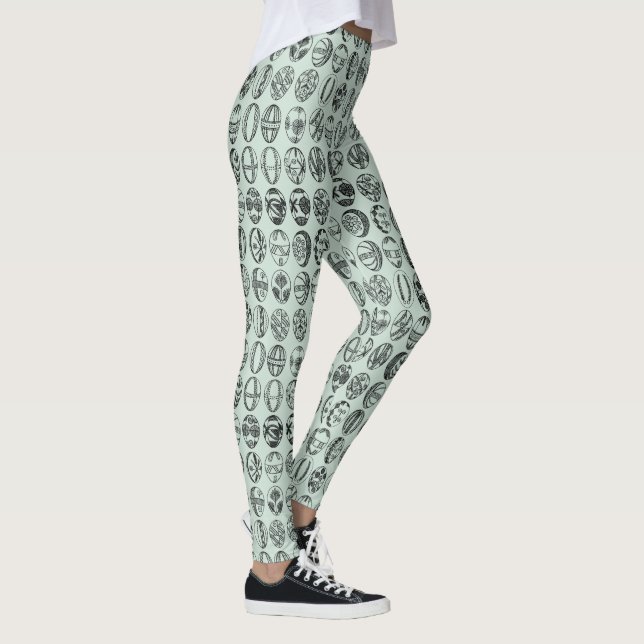 Leggings Fancy Easter Pattern Green (Derecha)