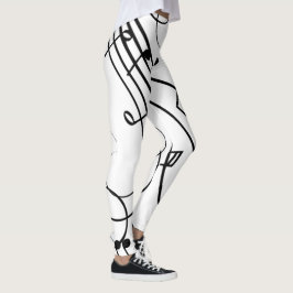 Leggings Fancy Music Notes