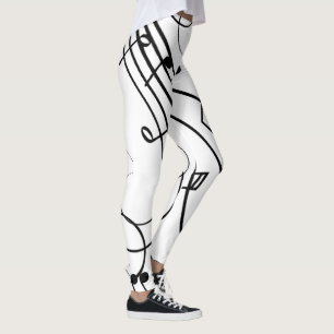 Leggings Fancy Music Notes