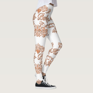 Leggings Fancy Naranja Hello Baby