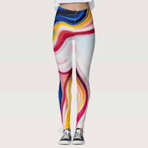 Leggings Fantasía blanca rosa rosa azul trendy