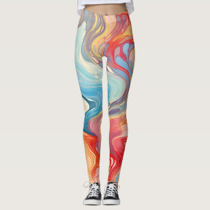 Leggings Fantasía colorida y abstracta