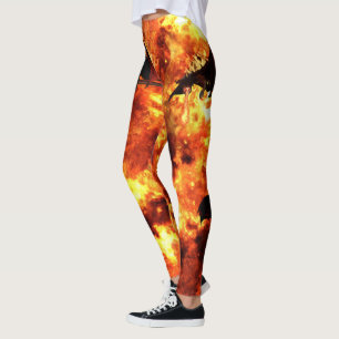 Leggings Fantasía de dragón que respira fuego