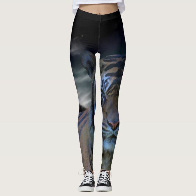 Leggings Fantasía de la acuarela del estampado de animales (Anverso)