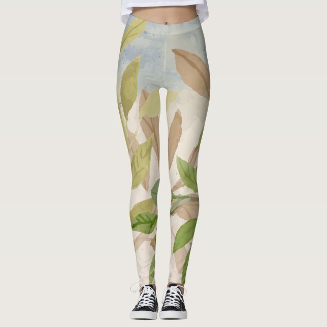 Leggings Fantasía floral acuarela (Anverso)