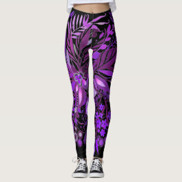 Leggings Fantasía floral Purple