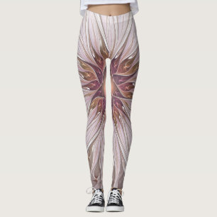 Leggings Fantasía floral, resumen Flor pastel moderna