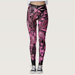 Leggings Fantasía floral Rosa caliente