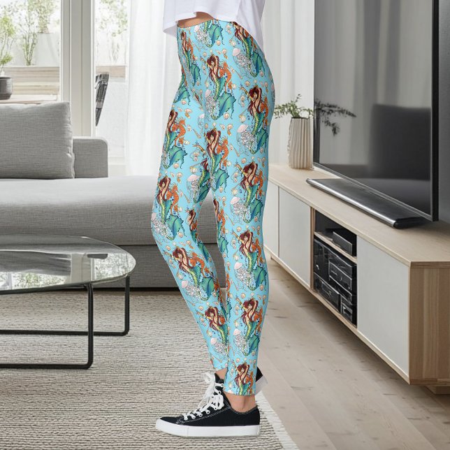 Leggings Fantasía Mermaid cola Verde azulada (Subido por el creador)