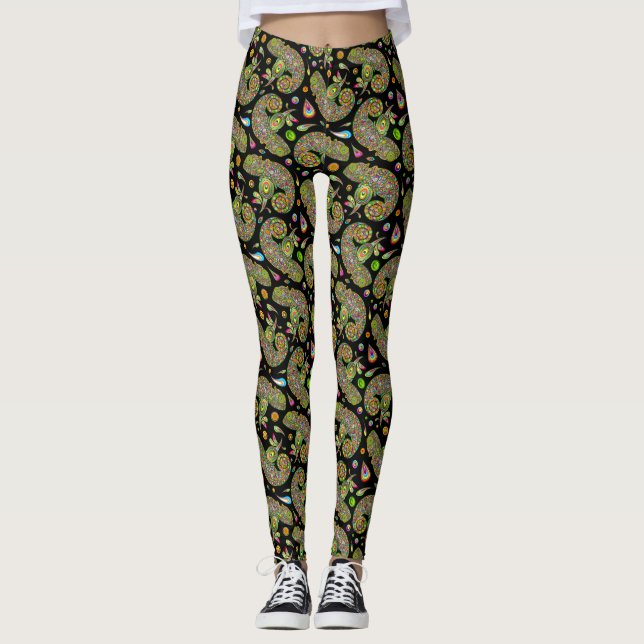 Leggings Fantasía psicodélica de Chameleon (Anverso)