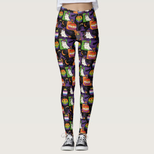 Leggings Fantasma arcoiris y orgullo calabaza Halloween
