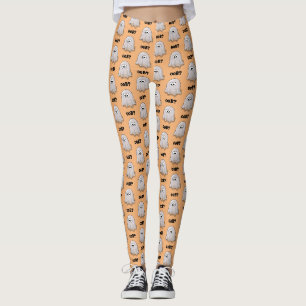 Leggings Fantasma Confundido Dice "¿Oob?" Divertido Dibujo 