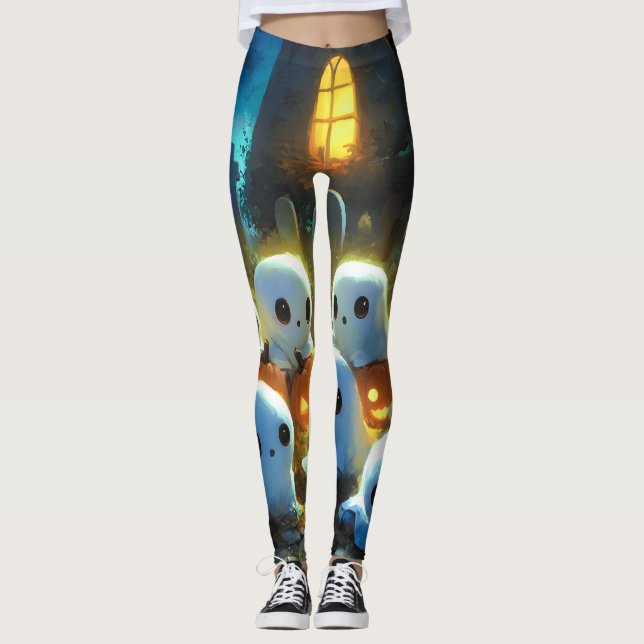 Leggings Fantasma de Halloween (Anverso)