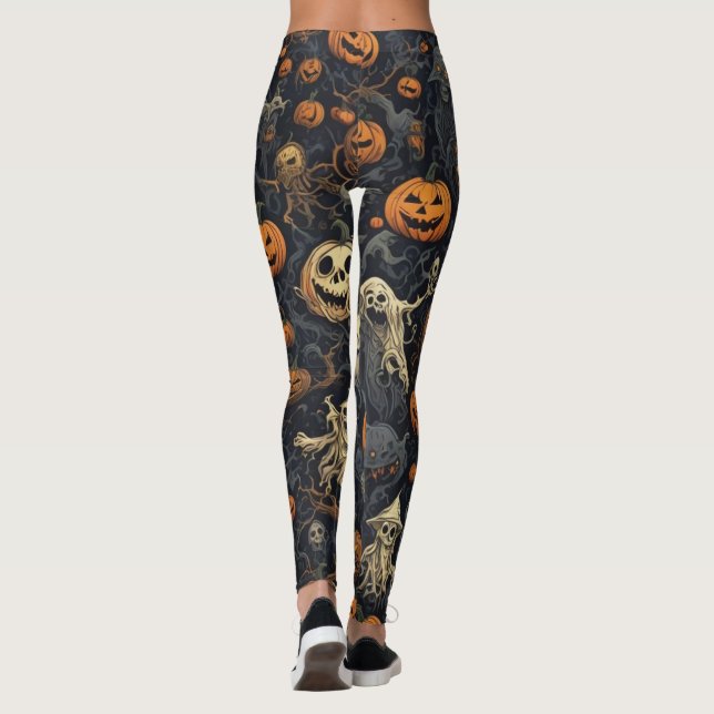 Leggings Fantasma de las calabazas con fantasía (Reverso)