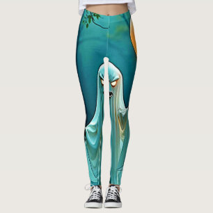 Leggings Fantasma fantasmal con globo espeluznante