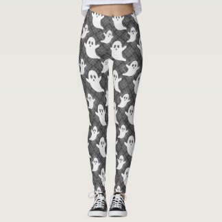 Leggings Fantasmas cortos en papel negro