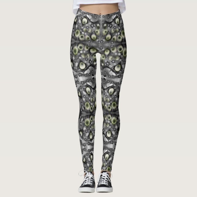 Leggings Fantasmas de Eyeball Creepy Arte Gótico De Hallowe (Anverso)