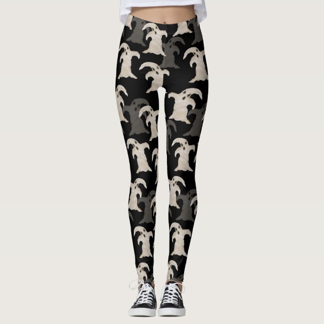 Leggings Fantasmas grises | Halloween (Anverso)