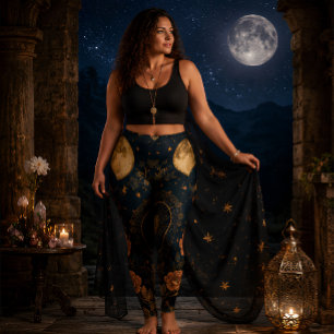 Leggings Fases Lunares Celestiales Botánica Astrología