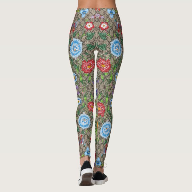Leggings Fashion Floral Stylish Elegant (Reverso)