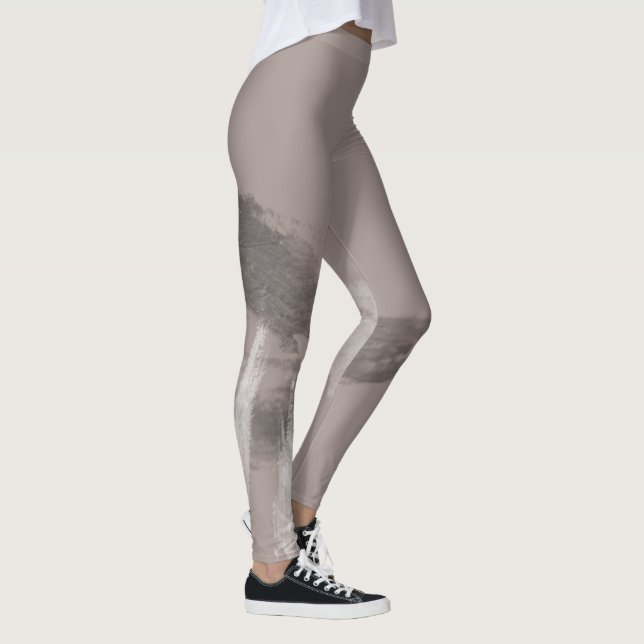 Leggings Fashion Monocrome Urban Graffiti Smear (Derecha)