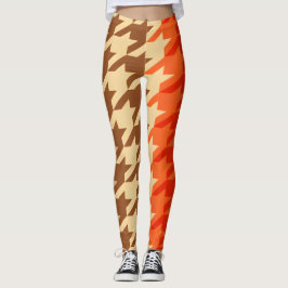 Leggings fashion orange geometric chic pattern
