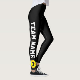 Leggings  Fastpitch Softball Team Name and Player Number