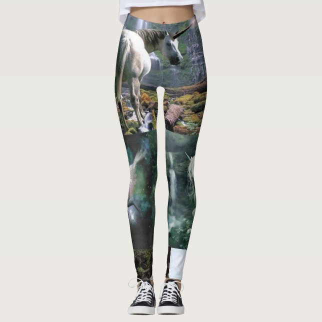 Leggings fauna silvestre de largas leggantas blancas de uni (Anverso)