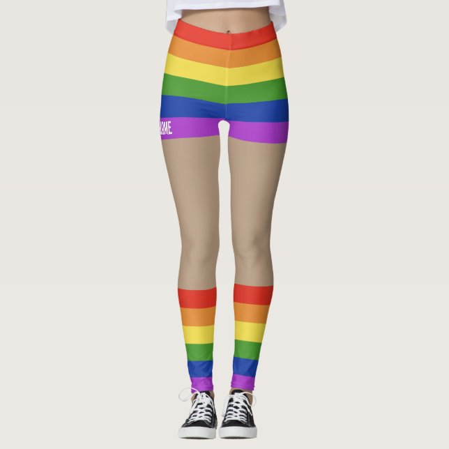 Leggings Faux Shorts & Legs del orgullo gay (Anverso)